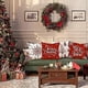 thumbnail image 4 of Lanpn Christmas Cushion Covers 40x40 Set of 4, Merry Christmas Winter Xmas Snowflake Decorative Holiday Throw Pillow Cases 16x16 for Outdoor Indoor Fa, 4 of 5