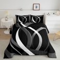 thumbnail image 2 of Homewish Geometric Stripes Full Size Comforter Sets 3-Piece for Teens Boys Girls,Abstract Lines Bedding Comforter Set,Vintage Aesthetic Lightweight Bedding Sets,Lightweight Room Decor,Reversible, 2 of 8