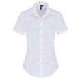 thumbnail image 1 of Premier Womens Cotton Poplin Stretch Short-Sleeved Shirt, 1 of 4
