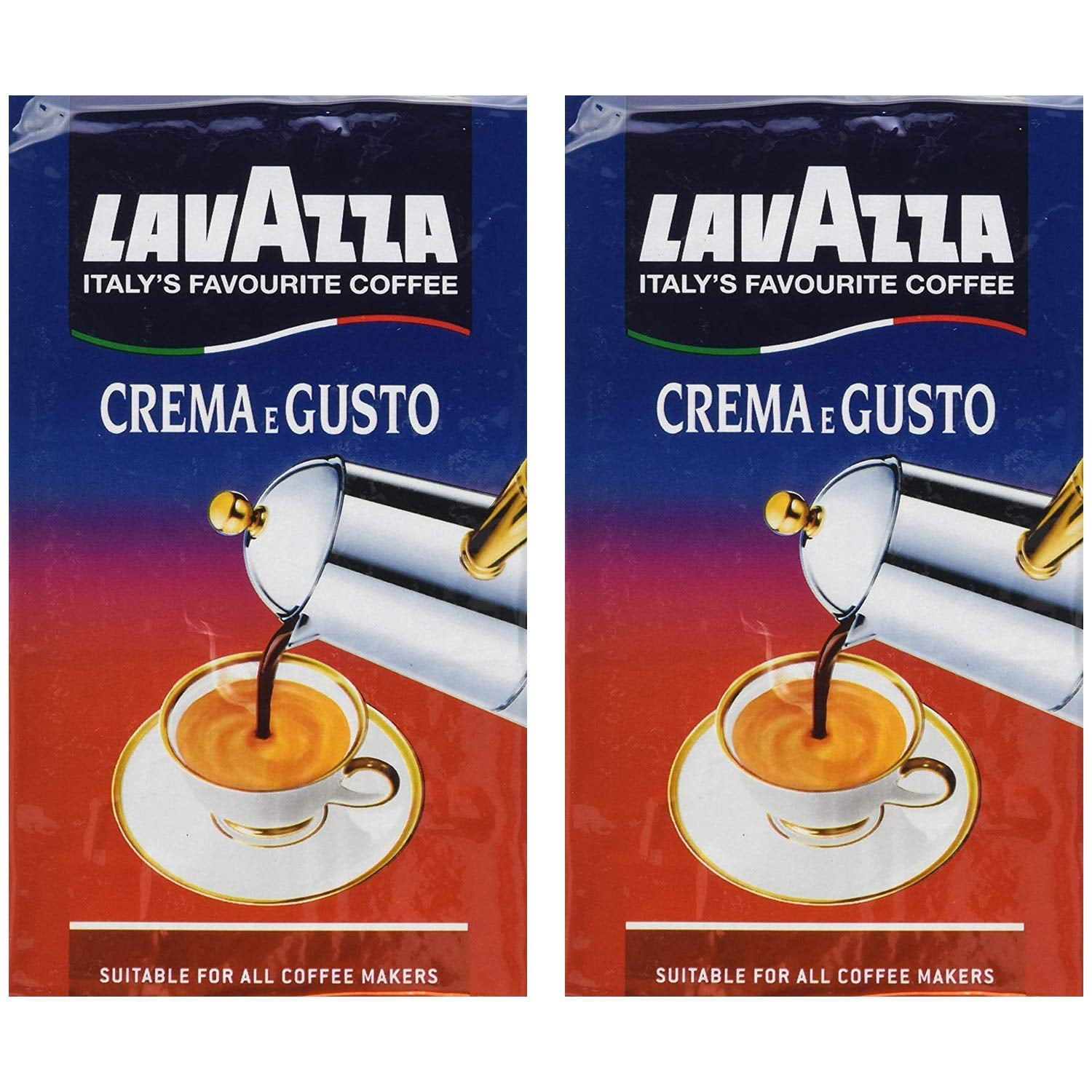 (2 Pack) Italy's Favorite Coffee Crema e Gusto, 8.8Ounce Bags