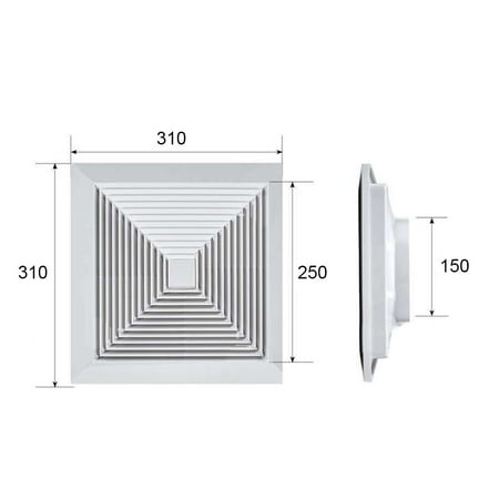 

Abs Square Diffuser For Air Conditioner Snap-In Spring Panel Ventilation Hood