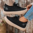 thumbnail image 5 of Breathable Lace Up Platform Sneakers Comfortable Casual Walking Shoes Lightweight Thick Soled Tennis Footwear for Women Daily Leisure Beach Date Outfit, 5 of 8