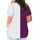 thumbnail image 3 of Plus Tamaño de las Mujeres Blusas, Cuello en V Casual Suelto Manga Corta Superior, Impresión Blusa Poliéster Spandex, 3 of 8