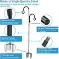 thumbnail image 4 of SunPatioDecor 23"- 49" Metal Double Arm Shepherd Hooks with Adjustable Height, Set of 2, 4 of 7