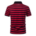 thumbnail image 6 of Men's Muscle Fit Golf Shirt Vintage Striped Soft Stretch Jersey Tee Color Block Collared Short Sleeve T-Shirts Athletic Slim Fit Summer Casual Beach Tops Lightweight, 6 of 9