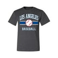thumbnail image 2 of Wild Bobby City of Los Angeles LA Baseball Fantasy Fan Sports Men's T-Shirt, Heather Black, 5X-Large, 2 of 6