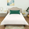 thumbnail image 6 of Haosy Satin Pillowcase for Hair and Skin Standard Cooling Silk Pillow Case with Envelope Closure Dark Green 20"x26", 6 of 9