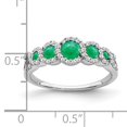thumbnail image 2 of Primal Gold 14 Karat White Gold Lab Created Emerald and Diamond Ring, 2 of 5