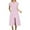 Pink, variant on Womens Summer Casual Dress V Neck Cap Sleeve Zipper Front Flowy Midi Dress With Pockets Blue