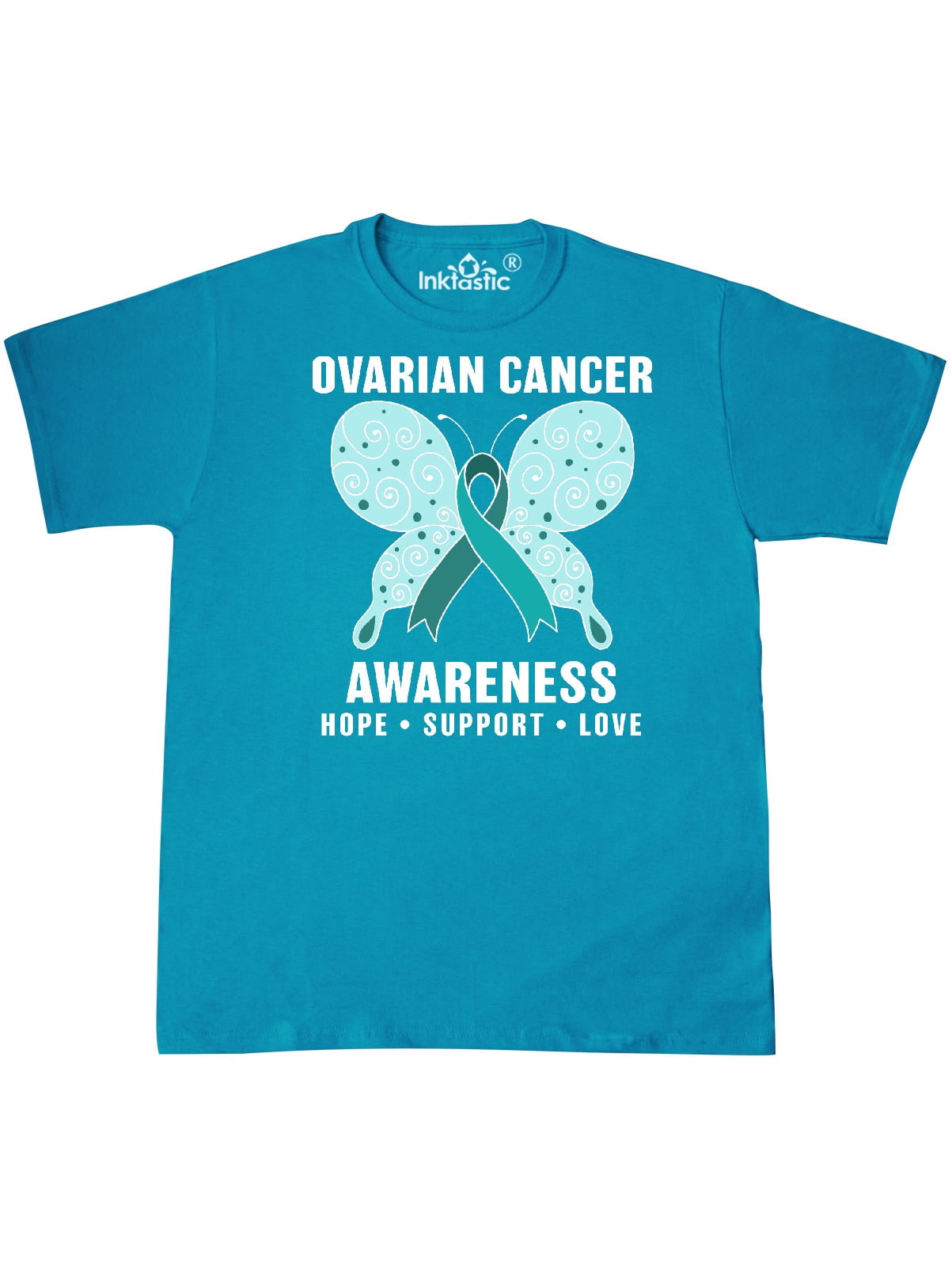 Inktastic Ovarian Cancer Awareness Hope Support And Love T Shirt 7811