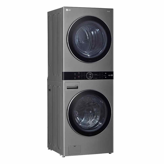 Centro de Lavado LG Lavadora Automática y Secadora a Gas Natural 22 KG Plata