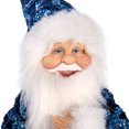 thumbnail image 3 of STP Goods Santa Claus Hanging Collectible Doll 9" (22 cm) Santa Claus Christmas Figurine Holiday Décor Xmas Hanging Decoration Xmas Figure Doll Decoration Xmas Tree Ornament, Blue White, 3 of 7