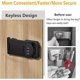 thumbnail image 3 of 2025 3 Digit Combination Rotary Hasp Lock for Pantry Door - Slide Double Bifold Door Lock for Closet Drawer Garage Gate Shed Barn Pantry 3" 2pcs Black, 3 of 4