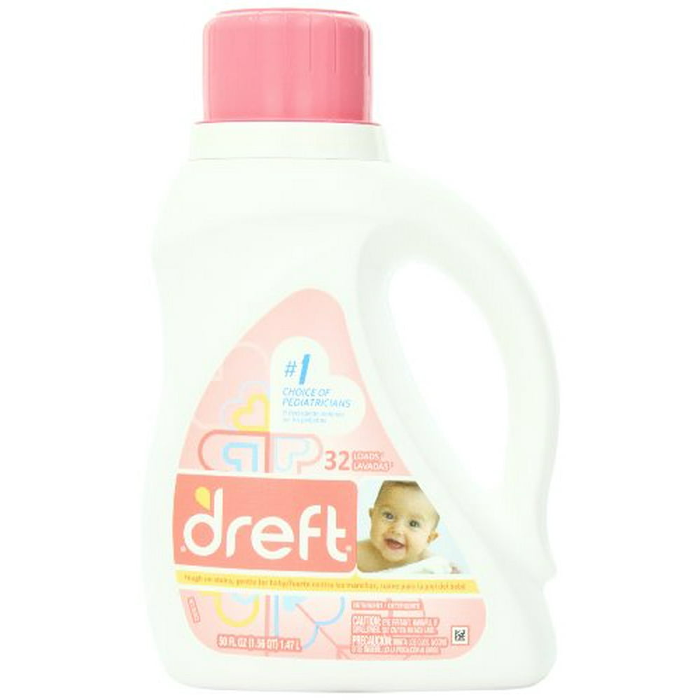 Dreft Liquid Laundry Detergent, 50 oz, 32 loads (Pack of 2) Walmart