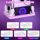 thumbnail image 4 of PS5 Pro/Slim/PS5 soporte y estación de enfriamiento, con cargador de controladores, base de carga para PSPortal, luces RGB, soporte para auriculares, ventiladores de enfriamiento de tres niveles., 4 of 8