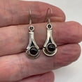 thumbnail image 2 of Fabulous Red Garnet Sterling Silver Drop/Dangle Earrings! | 1 1/2" Long |, 2 of 9
