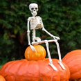 thumbnail image 3 of HAHADAXA Skeleton Halloween Decor, Hallooen Decorations Outdoor, 16" Full Body Realistic Faux Human Skeleton, Skull Halloween Decor for Table Haunted House Props, 3 of 6