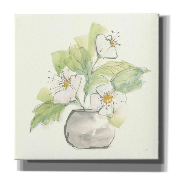 Epic Graffiti 'Plant Poppy I' by Chris Paschke, Giclee Canvas Wall Art, 18"x18"