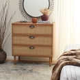 thumbnail image 4 of SAFAVIEH Irelia Coastal Style 3 Drawer Chest, Oak (31.1 in. W x 18.3 in. D x 32.4 in. H), 4 of 14