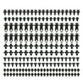 thumbnail image 1 of 190 Pcs Car Push Pin Rivet Trim Clips Kit Auto Fastener Plastic Fastener Rivet, 1 of 8