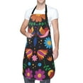 thumbnail image 3 of Uemuo Colorful Floral2 Pattern Waterproof Apron Adjustable Dishwasher Apron- Apron for Women Men Heavy Duty Work Apron for Dishwashing Chemical Lab, 3 of 9