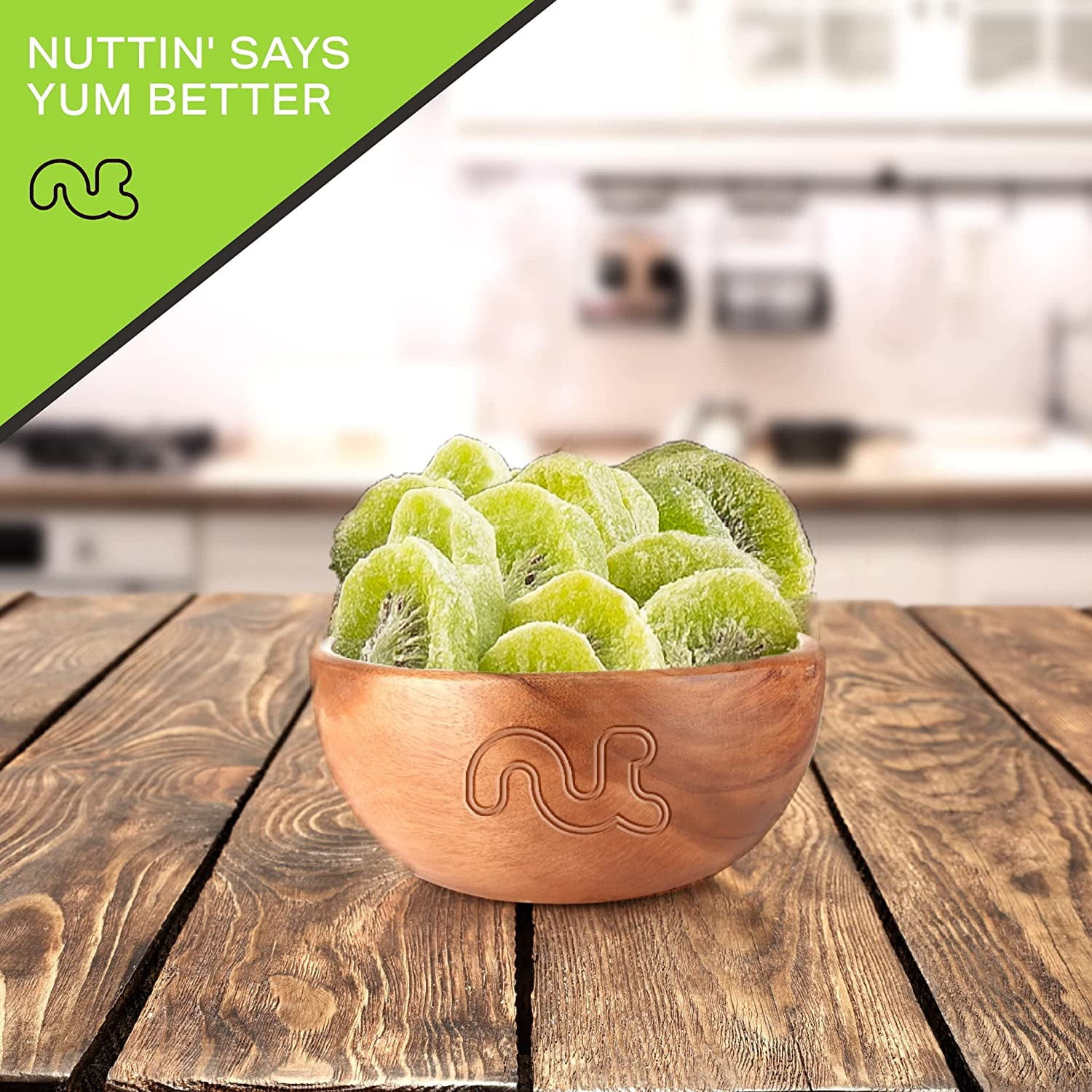 Dried Kiwi Slices, with Sugar Added 32oz by Nut Cravings