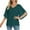 Green, variant on Idoravan Long Sleeve Shirts for Women Fashion Women's Summer V-neck Solid Three Quarter Sleeve Casual Top Blouse