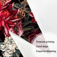 thumbnail image 4 of Floral Shower Curtain, Vintage Floral Shower Curtain Set Red Flower Plants Bathroom Curtain, Black Floral Boho Shower Curtain with Hooks for Bathroom Decor 72X72 Inch, 4 of 6