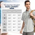 thumbnail image 3 of Men's Short Sleeve Fishing Shirts Sun Protection UV Hiking Cooling Quick Dry Shirts for Summer Beach Casual Tops, 3 of 11
