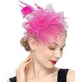 thumbnail image 4 of Fascinators Hats for Women, Hair Accessories for Women, Flower Mesh Feathers Hair Accessory is The Perfect Accessory to Enhance Your Overall Look and Make You Feel Confident and Beautiful, Navy Blue, 4 of 7
