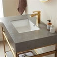 thumbnail image 6 of Funes 36" Single Sink Bathroom Vanity in Brushed Gold Frame Gray Top w/ Mirror, 6 of 8