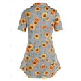 thumbnail image 2 of Camisa de impresión de girasol a rayas Rosegal Blusas Tallas Grandes, 2 of 5