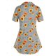 thumbnail image 2 of Camisa de impresión de girasol a rayas Rosegal Blusas Tallas Grandes, 2 of 5