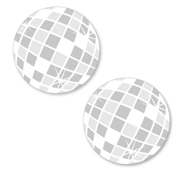 Big Dot of Happiness Disco Ball - DIY Shaped Groovy Hippie Party Cut-Outs - 24 Count