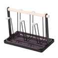 thumbnail image 2 of Estante moderno para tazas, 6 portavasos y platos, organizador de cocina para vasos y botellas Negro, 2 of 8