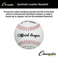 thumbnail image 3 of Champion Sports Syntex Leather Baseball Set: Dozen Indoor/Outdoor Syntex Leather Official League Baseballs for Practice Training or Real Game - Pack of 12, 3 of 5
