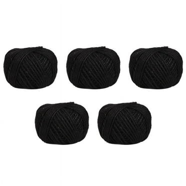 5X, 50m String Rope for Crafts Scrapbooking Gardening - Black