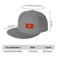 thumbnail image 2 of DouZhe Flat Brim Cap Snapback Hat, Montenegro Flag Prints Adjustable Gray Adult Baseball Cap, 2 of 6