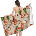 thumbnail image 2 of Tropical Flamingo Flower Microfiber Sand Free Beach Towel Thin Pool Towel Large Lightweigt Absorbent Beach Towels for Travel Swim Pool Gym Beach Essentials Accessories, 2 of 8