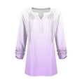 thumbnail image 5 of fatyb Women's Long Sleeve Blouses Casual Dressy V Neck Pleated Shirts Business Work Tops for Women, 5 of 5