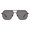 Black (Black), variant on Unisex Fashion Sunglasses Modern Geometric Square Metal Frame UV400 Gold, Black