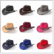 thumbnail image 2 of Western Cowboy Hat, Roll-up, Wide Brim With Punk Rivet Belt Capblue, 2 of 5