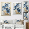 thumbnail image 4 of Designart "Petals Of Elegant Gold And Blue Pansies III" Pansies Canvas Art Print, 4 of 7
