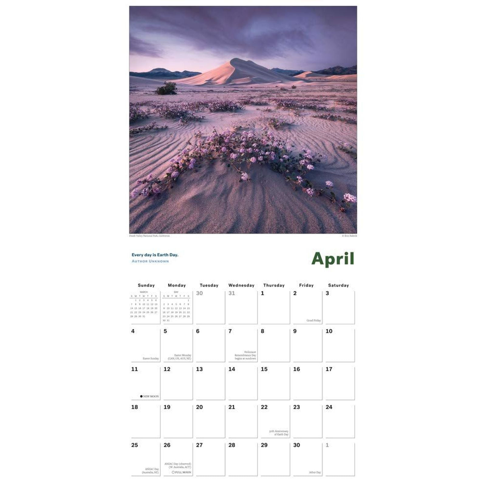 Quick Free USPS Shipping!! 2020 16 Month Wilderness Society Wall Calendar 