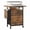 Rust, variant on JIOABL Rolling Printer Stand with 2 Fabric Drawers, Storage Shelf, Side Organizer Bag and Lockable Wheels for Home Office, Black