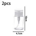 TravelFriendly, 2 x 100ml, Empty Clear Pump Bottles, Lockable Flip Cap