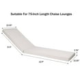 thumbnail image 3 of Tcbosik Outdoor Lounge Chair Cushions Set of 2, Patio Chaise Lounge Replacement Cushions, Garden Furniture Seat Cushions, Beige, 3 of 6
