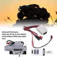 thumbnail image 3 of RC Car Winch, Aluminum Alloy 1/10 Scale Model Crawler Vehicle Accessory with Remote Controller T Plug Extension Cable for 4 D90 D110 RC Car, 3 of 7