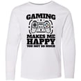 thumbnail image 3 of Inktastic Gaming Makes Me Happy Long Sleeve Youth T-Shirt, 3 of 5
