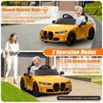 thumbnail image 6 of 12V Ride on Cars with Remote Control, Licensed BMW M4 Battery Powered Ride on Toys for Kids Boys Girls Gifts, Kids Electric Cars Vehicle with Music, Bluetooth, Story, USB/MP3 Port, LED Light, Yellow, 6 of 7